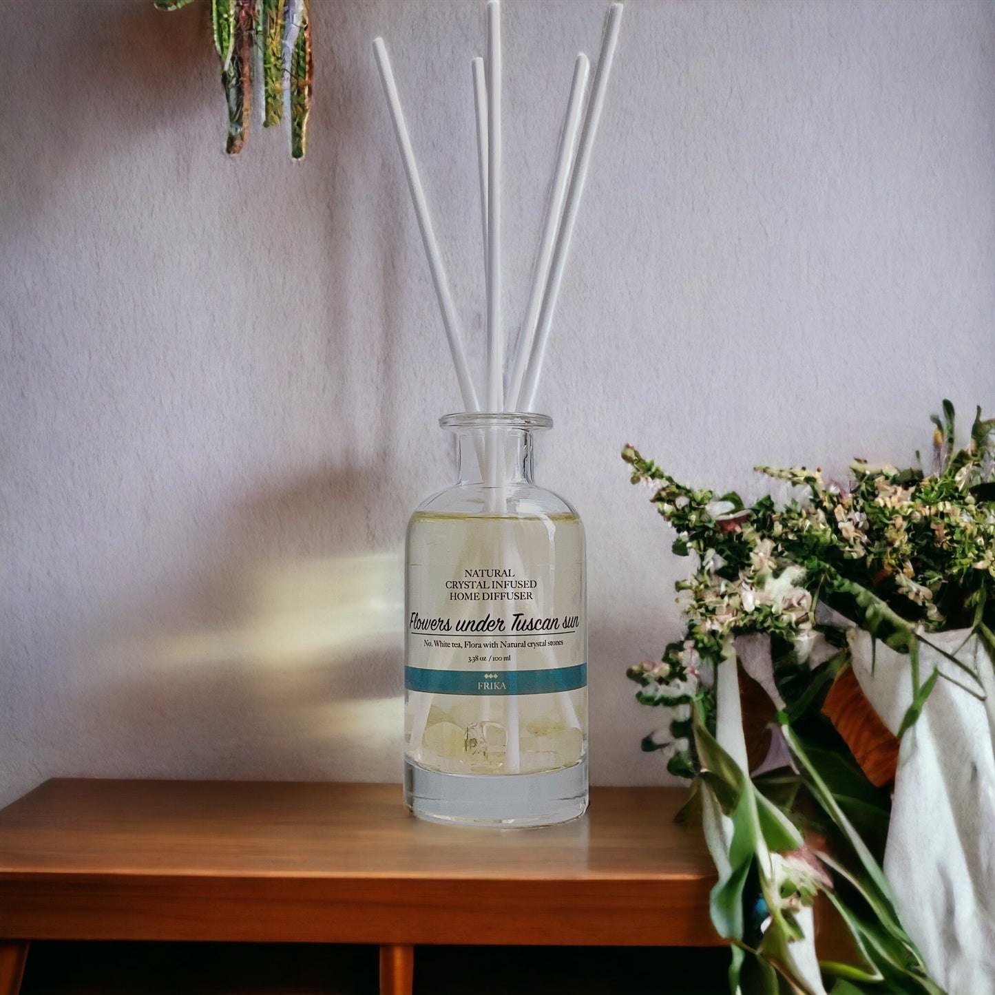Flowers under Tuscan Sun Natural crystal infused home diffuser