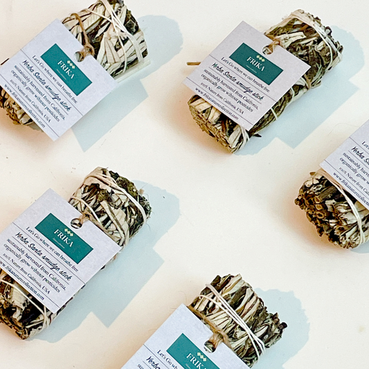 California organic Yerba Santa smudge stick with Natural Cleansing guide & Prayer 1 Stick