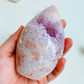 Pink Amethyst agate Freeform Crystal Geode Point
