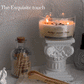 Amethyst Lavender Dream Natural crystal stone candle with Crystal bamboo clip 280g