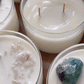 Refresh under the White Orchid Tree Natural crystal stone candle with Crystal bamboo clip 280g