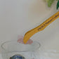 Amethyst Lavender Dream Natural crystal stone candle with Crystal bamboo clip 280g