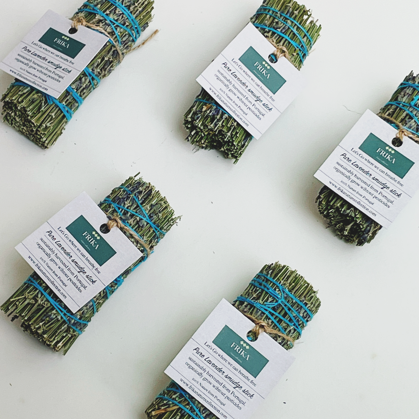 Portugal organic Pure Lavender smudge stick with Natural Cleansing guide & Prayer 1 Stick